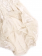 Robe iconique été 2006 en gaz de coton blanc fleuri cintrée manches Prix boutique 1600€ Taille 36
