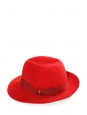 Bright red wool felt hat