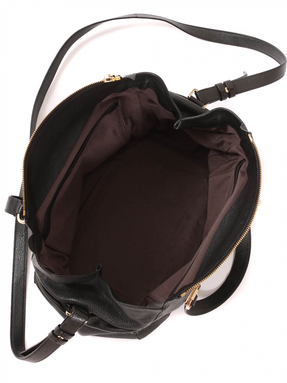 Boutique CHLOE BRIDGET Black grained leather handbag with cross