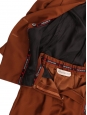 Caramel brown crepe blazer jacket and pants suit Retail price €550 Size 38-40