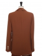 SHIRTAPORTER Caramel brown crepe blazer jacket and pants suit Size 38-40