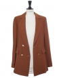 SHIRTAPORTER Caramel brown crepe blazer jacket and pants suit Size 38-40