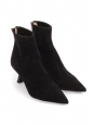 Black suede pointed toe ankle boots with comma heel Retail price €900 Size 35