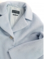 Light blue wool and alpaca oversized coat with scale buttons - Retail price 700€ - Size 38/40