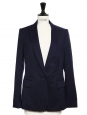 Veste blazer INGRID classique un bouton en laine bleu marine Px boutique $1095 Taille 34/36
