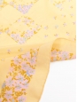 Small yellow, pink, purple and white silk scarf