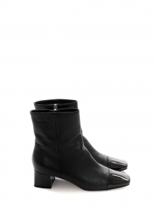 GIANVITO ROSSI Square-toe patent boots in black leather Size 41