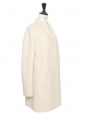 Classic wool coat in creamy white Retail price €950 Size 36
