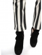 Black and white striped cropped jeans Retail price $930 Size 40