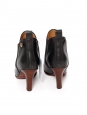 Bottines à talon PIPER low boots en cuir noir Px boutique 640€ Taille 37,5