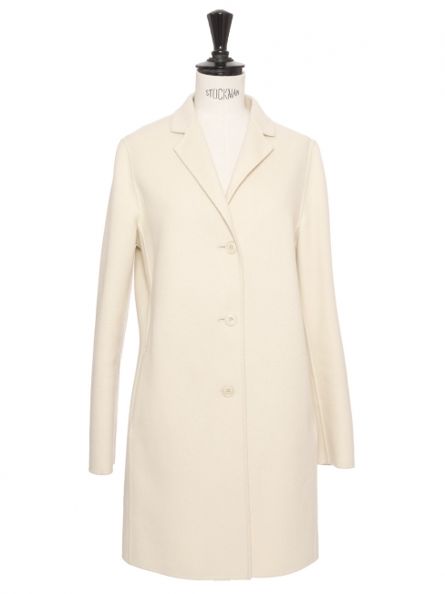 Manteau classique en laine blanc crème Prix boutique 950€ Taille 36