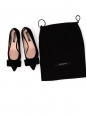 Black matte leather GIA point-toe ballet flats Retail price €420 Size 38.5