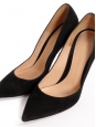 Black suede high heel pointy toe pumps Retail price €500 Size 37.5