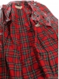 long waterproof trench coat tartan print red green blue Retail price 2200€ Size L