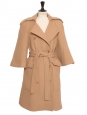 Camelhair wool double breasted belted coat with kimono sleeves Retail price €1990