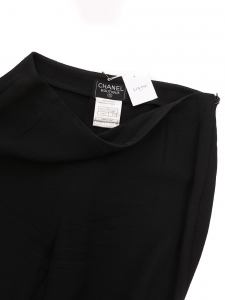 Black crepe slim fit pants Retail 1500€ Size 34