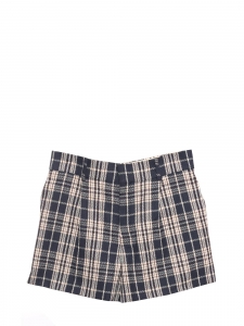shorts in black and cream checked wool crepe Défilé 2015 Retail price 720€ Size 38/40