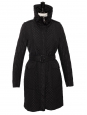 Black belted quilted trench coat Retail price 1100€ Size 36