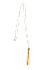 Collier sautoir pendentif goutte en laiton doré Prix boutique 520€