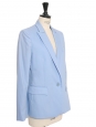Light blue wool classic blazer jacket Retail price €1050 Size XS