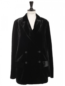 Black velvet blazer Retail price €745 Size XS