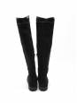 Round-toe flat boots in black suede Retail price €690 Size 37