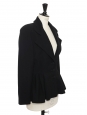 Black crepe blazer jacket Made in France Size 36