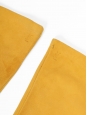 Yellow suede long gloves Size 7.5