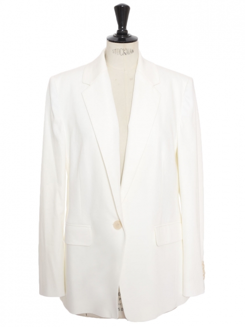 White cotton blazer jacket Retail price 380€ Size 40