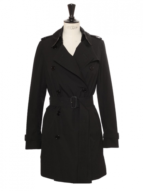 Heritage The Kensington double-breasted belted black trench coat Retail price €1990 Size 36