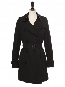 Trench coat Heritage The Kensington en coton noir ceinturé Prix boutique 1990€ Taille 36