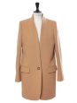 BRYCE camel brown melton wool blend coat Retail price €1095 Size 36