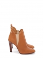 PIPER Tan leather heeled ankle boots NEW Retail price €640 Size 38