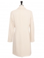 Cream white wool mid-length coat with cinched waist Size 38/40