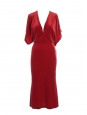Obie short-sleeved cinched red velvet dress Retail price €220 Size XS