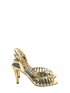 BELINDA Copper gold cutout leather ankle strap open toe sandals NEW Retail price €420 Size 39