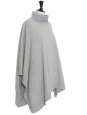 WYSS CACHEMIRE Light grey cashmere wool knit poncho sweater Retail price €470
