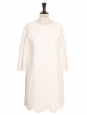 Scalloped jacket in white linen S34/36 Retail price €2500