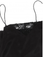 PRADA Robe longue slip dress à fines bretelles en soie noire Prix boutique 2200€ Taille XS