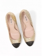 Gold glitter and black leather round toe pumps with platform Retail price €500 Size 37