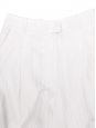 Pantalon taille haute évasé en cotton blanc à rayures Prix boutique 600€ Taille XS