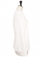 Top cintré texturé blanc à détail asymétrique Prix boutique 500€ Taille 38