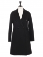 Classic double breasted black wool coat Retail price €850 Size 36/38