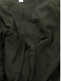 Long flared coat in dark green lambskin leather with silk lining and silver jewelled buttons Retail price 34000€ Size 40