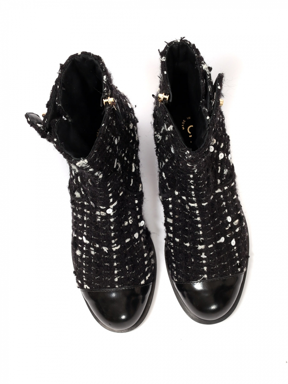 CHANEL BOTTINES ブーツ 0C857 ブラック 37 24cm CHANEL BOTTINES ブーツ 0C857 ブラック 37 24cm