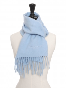 Light blue wool scarf