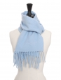 Light blue wool scarf
