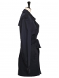 Trench en coton bleu marine ceinturé modèle Kensington Prix boutique 2150€ Taille XXL