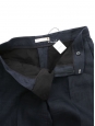 Midnight blue hemp wide-leg pants Retail price €1090 Size 42