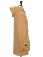 Manteau à capuche en laine marron café Prix boutique 3000€ Taille 34
